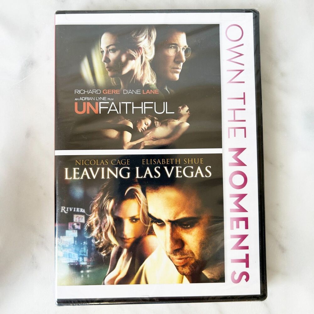 Unfaithful Leaving Las Vegas DVD Double Feature Own the Moments New Sealed